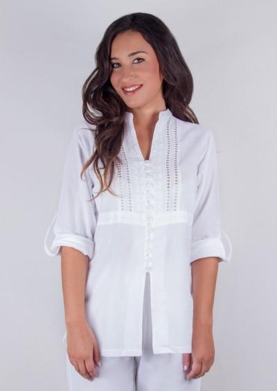 Hand embroidered BLOUSE MAJORCA